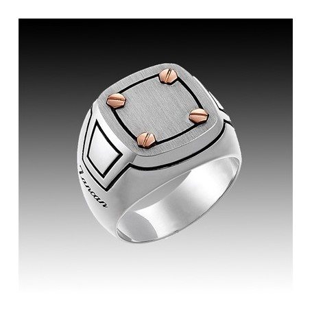 Anneau Zancan Homme in Argent EXA016R - EXA016R